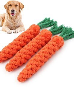 Dog Toy Carrot Knot Rope Ball
